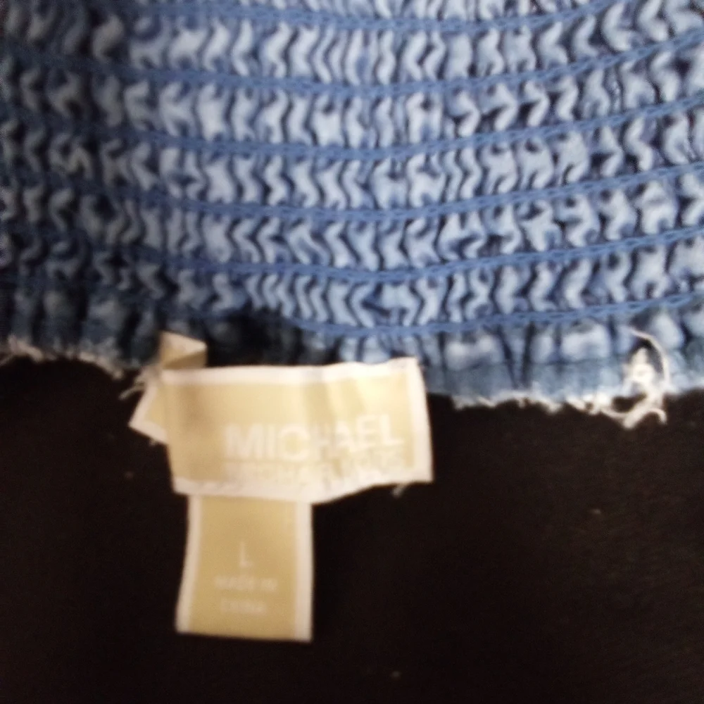 Michaels Kors Blue Smocked Maxi Skirt for Casual Resort Wear ( Bag Z )